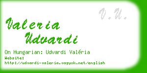 valeria udvardi business card